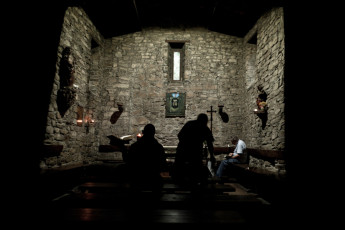 The hermitage of San Pietro alle Stinche consists of a small church, a vegetable garden, a wood and a cottage. Father’s Giovanni Maria Vannucci’s dream come true is now in the hands of three friars of the Order of Maria’s Servants. Eliseo, Giancarlo and Lorenzo. Tuscany.