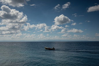 A fisherman off the coast of the small island of San Nicola. Tremiti, June 2024.
