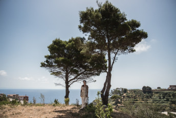 A moment from the play "Ulysses or the colours of the mind" staged on the small island of Gorgona by prisoner-actors as part of the theatre workshop project conceived and directed by Gianfranco Pedullà. June 2022.